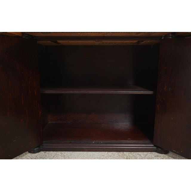1970s Vintage Regency Drop Front 3 Drawer 4 Door Desk Credenza For Sale - Image 5 of 18