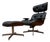 Vintage Mid-Century Modern Eames Style Lounge Chair & Ottoman For Sale