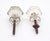 Pair of Vintage 1 In. Hexagon Clear Glass Cabinet Knobs For Sale - Image 4 of 4