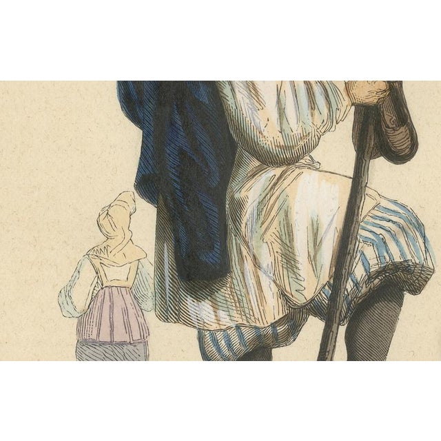 Duverger after Auguste Wahlen, Peasant from the Environs of Moscow, 1845, Hand-Coloured Lithograph on Paper For Sale - Image 4 of 10