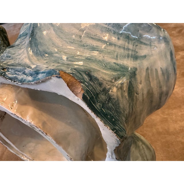 Italian Art Nouveau Glazed Ceramic Centerpiece, 1900 For Sale - Image 16 of 18