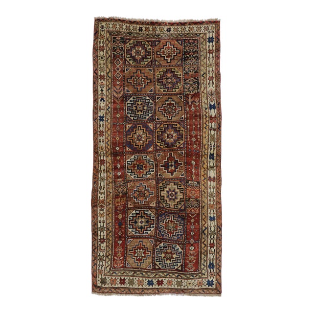 Antique Karabagh Azerbaijan Gallery Rug - 05'03 X 11'00 For Sale