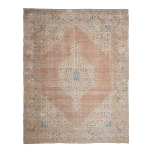 1970s Vintage Persian Handknotted Wool Orange Oversize Area Rug