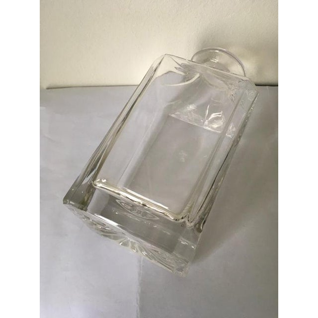 Silver Italian Crystal Bottle with Silver Stopper, 1990s For Sale - Image 8 of 16