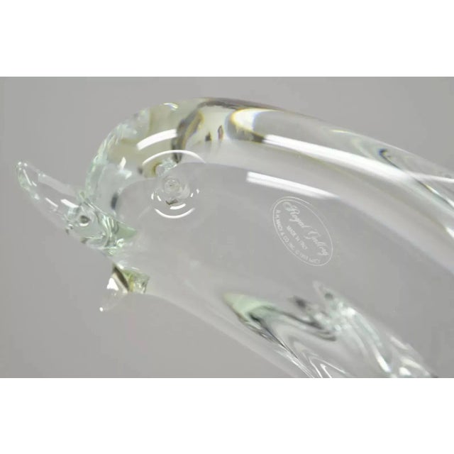 Royal Gallery Italian Crystal Glass 12" Dolphin Fish Sculpture Murano Style For Sale In Philadelphia - Image 6 of 10