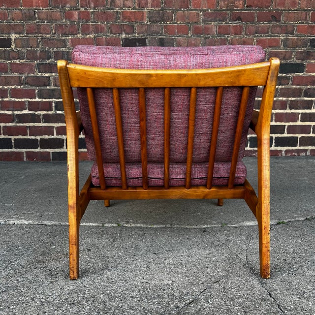 Mid-Century Modern Dux Lounge Chair With New Foam and Fabric Straps (Pink Blend) For Sale - Image 3 of 11
