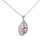 Early 21st Century 2.16 Carat Pink Sapphire Diamond 18k White Gold Pendant Necklace For Sale - Image 5 of 7