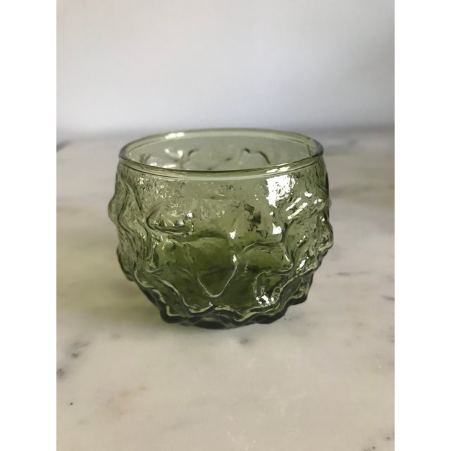 Vintage Green Small Glasses Set of 6 For Sale - Image 4 of 5