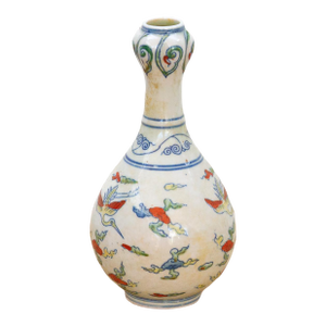 Antique Hand Painted Whimsical Folk Art Pottery