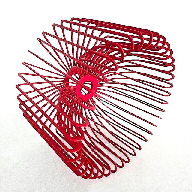 1990's Scandinavian Modern Red Fruit/Centerpiece Bowl Designed by Ehlén Johansson For Sale - Image 16 of 17