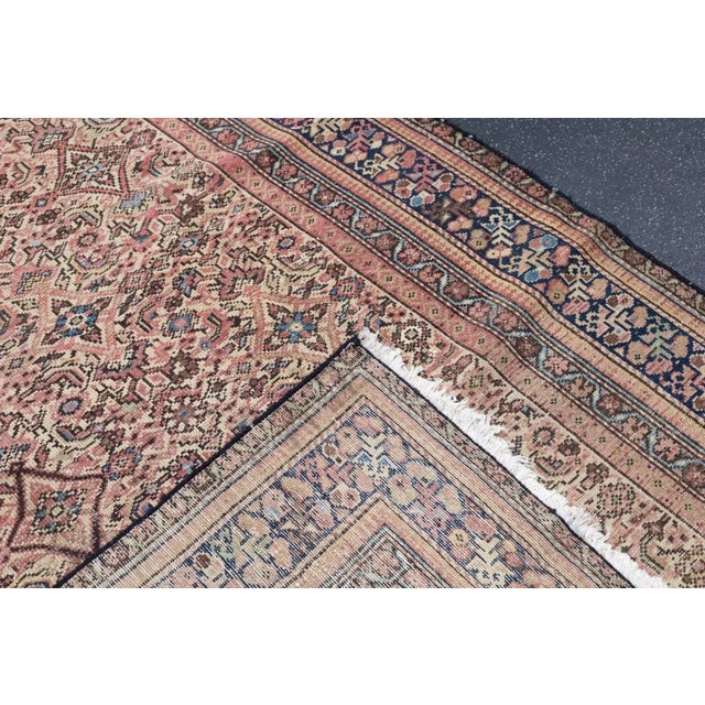 Antique Malayer Shabby Chic Rug 5'9'' X 12'9'' For Sale - Image 4 of 12