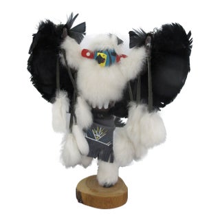 Navajo Native American Eagle Dancer Kachina Doll Statue Figurine Signed For Sale