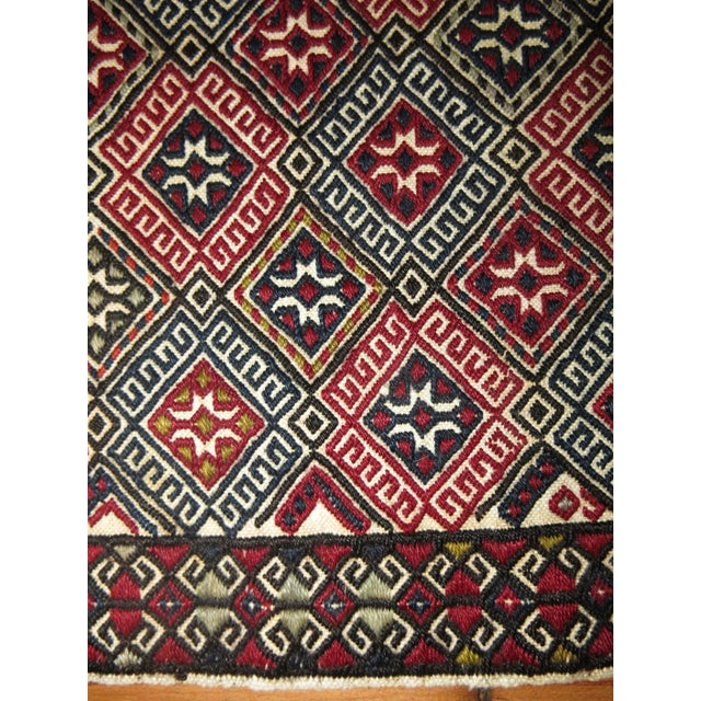 Early 20th Century Tribal Flatweave - 1'6" x 1'8" For Sale - Image 4 of 6
