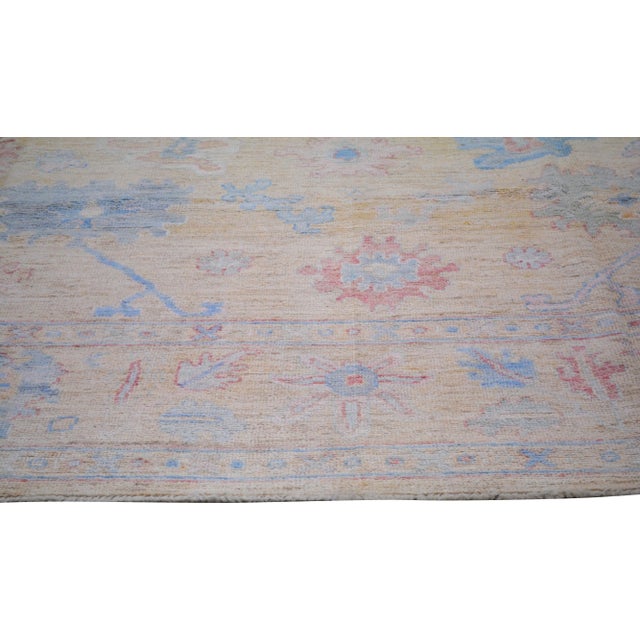 2000 - 2009 Pakistani Oushak Hand Knotted Wool Rug, 10'x14'2" For Sale - Image 5 of 6