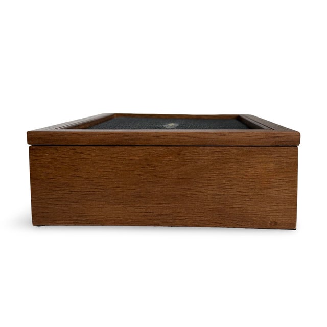 Wood Mid-Century Modern Black Stingray Shagreen & Wood Decorative Box For Sale - Image 7 of 12