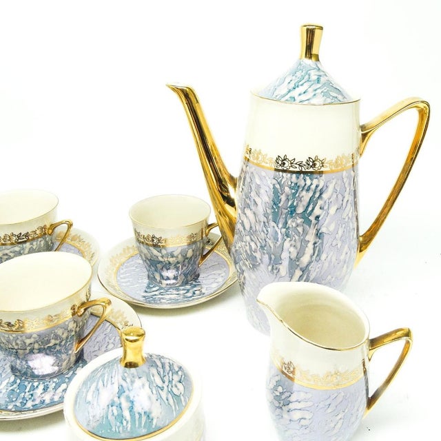 Art Deco Coffee Set from Tułowice, Poland, 1960s, Set of 15 For Sale - Image 4 of 17