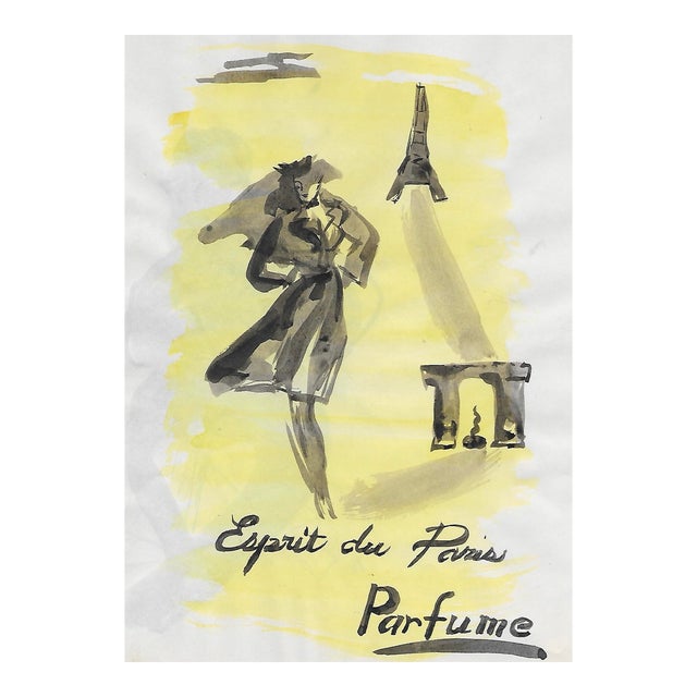 1950s Virginia Spencer French Perfume Painting For Sale