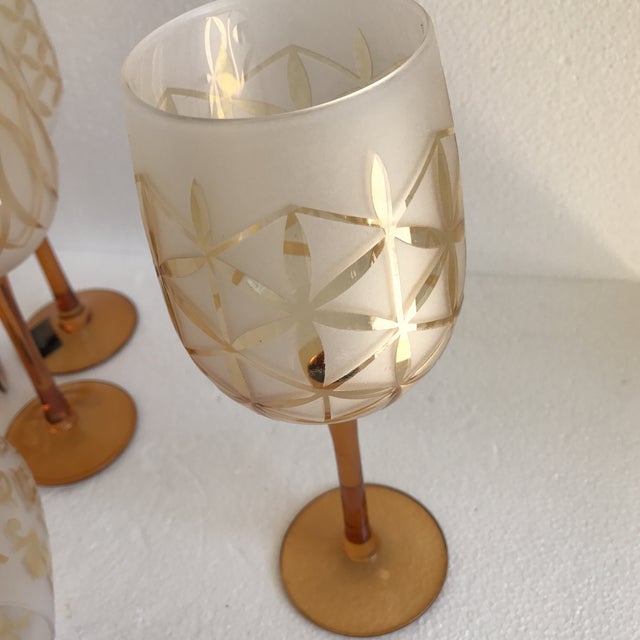 Mikasa Amber Stemware Set of 7 Chairish