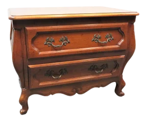 Baker Louis XV Style Cherry Bombay Nightstand
