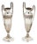 Small Silver Flower Vases with Reliefs, Set of 2 For Sale