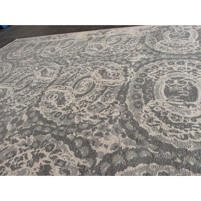Pottery Barn 10ft 2in × 13ft 10in Pottery Barn Bosworth Printed Rug For Sale - Image 4 of 11