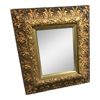 Leaf Carved Framed Mirror For Sale