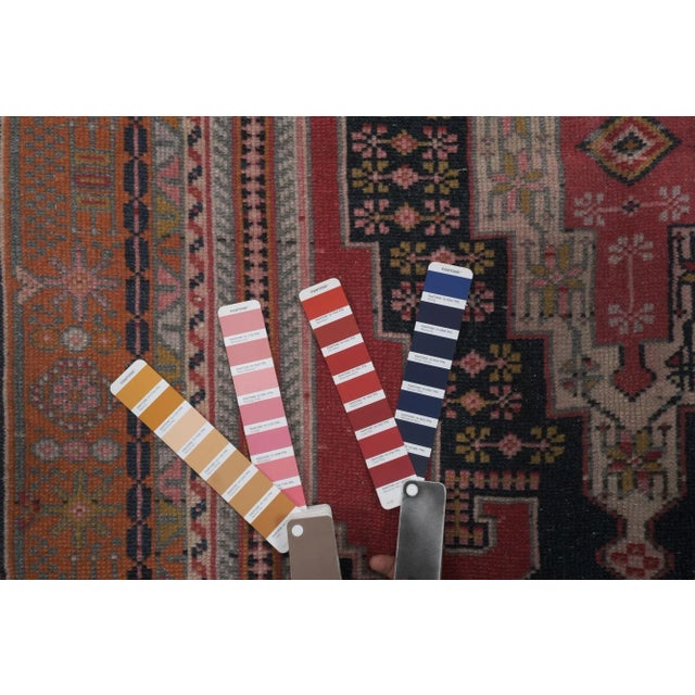 Vintage Hand Knotted Turkish Oushak Rug 4'4" X 7'6" For Sale - Image 11 of 13