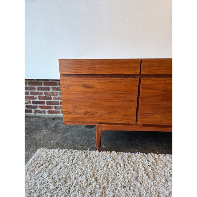 1960s 1960s Kofod-Larsen Faarup Danish Teak Sideboard Credenza MCM Vintage For Sale - Image 5 of 12