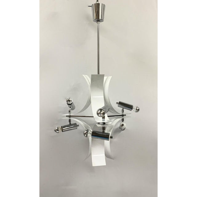 Chandelier with Spotlights attributed to Reggiani, 1970s For Sale - Image 6 of 7