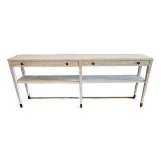 Theodore Alexander Breeze Console With Stone Top For Sale