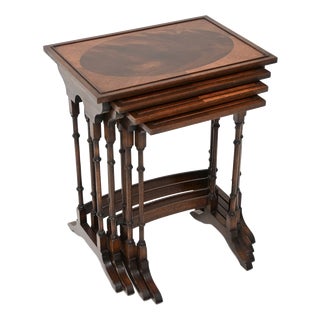 Vintage Georgian Style Nesting Tables, 1930, Set of 4 For Sale
