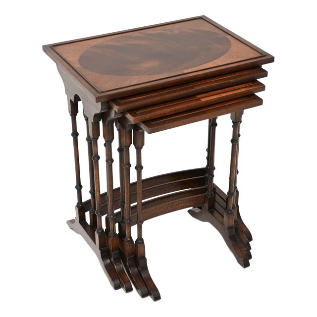 Vintage Georgian Style Nesting Tables, 1930, Set of 4 For Sale