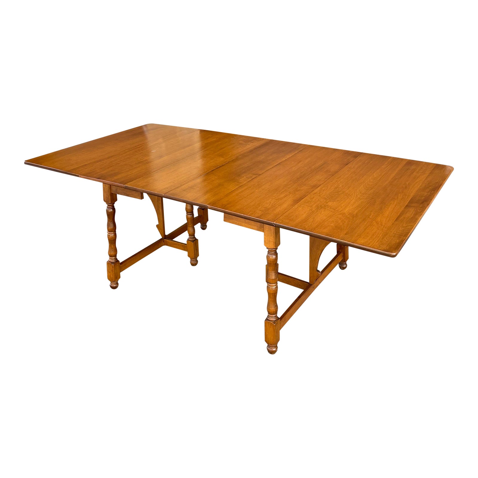 Vintage Heywood Wakefield Traditional Maple Drop Leaf Extension Dining