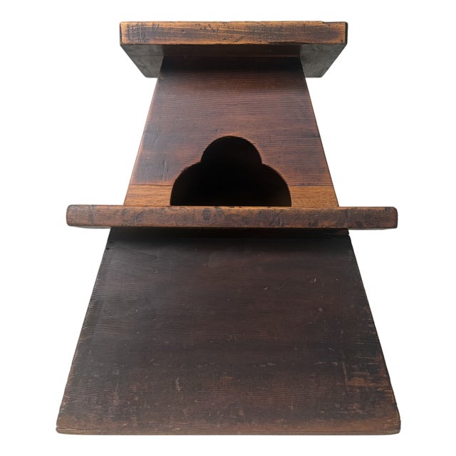 Japanese Minimalist Wooden Fumidai Step Stool, 1910s For Sale