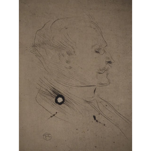 Henri De Toulouse Lautrec, Portrait, Original Engraving For Sale - Image 4 of 5