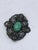 Victorian Vintage 1960s Victorian Revival Filigree Floral Brooch Green Cabochon Statement Pin For Sale - Image 3 of 12