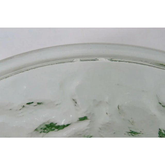 Hoosier Glass Co Green Depression Glass Pebble Rippled Vase For Sale - Image 9 of 11