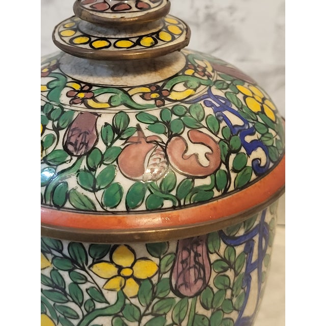Mid 20th Century Vintage Benjarong Porcelain Lidded Vessel For Sale - Image 5 of 13