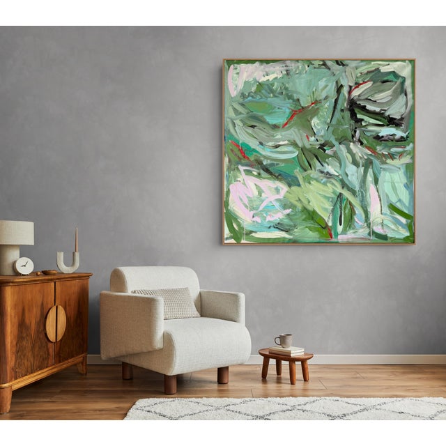 Abstract Contemporary Abstract Oil on Canvas "Bodies and Gardens Ix" by Petra Schott For Sale - Image 3 of 6