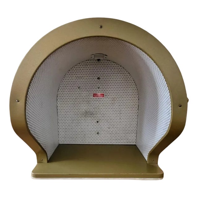 French Soundproofed Phone in Gold Metal from Otelec, 1970 For Sale