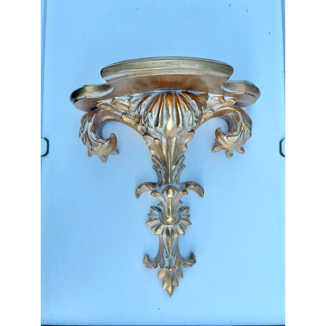 French 1990s Italian Louis XVI Style Corbel Sconce Wall Console Shelf For Sale - Image 3 of 5