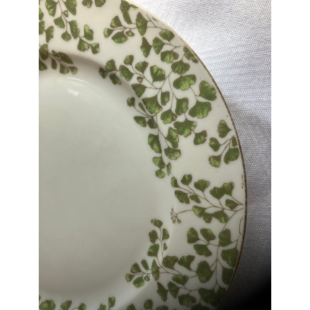 Pair of Mid 20th Century French Decorative Plates With Green Leaf Design For Sale - Image 11 of 11