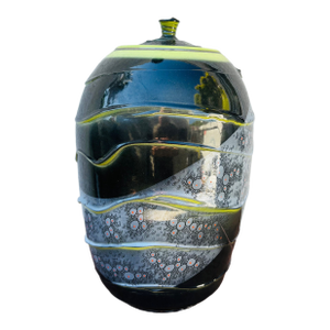 Late 20th Century Large Adrian Sandstrom Ceramic Pottery Jar With Lid