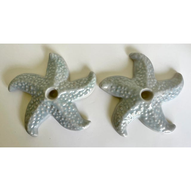 Pair of Mid 20th Century Gonder Pottery Starfish Candle Holders For Sale - Image 9 of 9