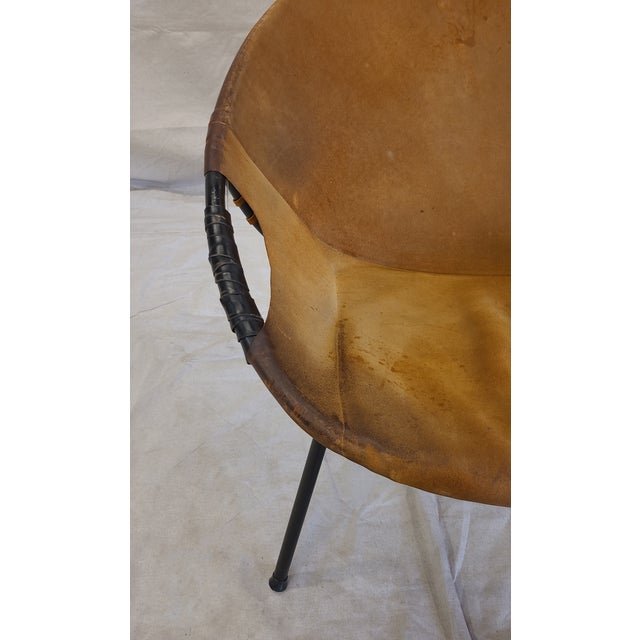 Tan Mid 20th Century Set of 3 Vintage Lounge/Sling Chairs For Sale - Image 8 of 12