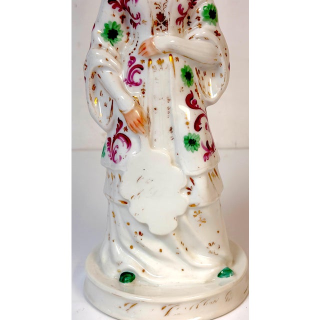 Pair Old Paris Porcelain Chinoiserie Fashion Rose Water Bottles by Jacob Petite For Sale - Image 10 of 18