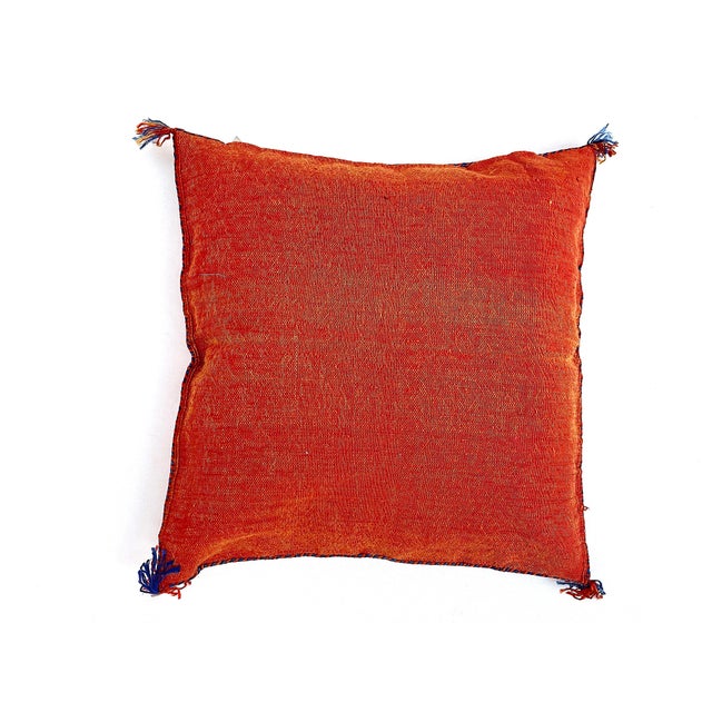 Contemporary Orange Silk Accent Pillow Covers a Pair Chairish