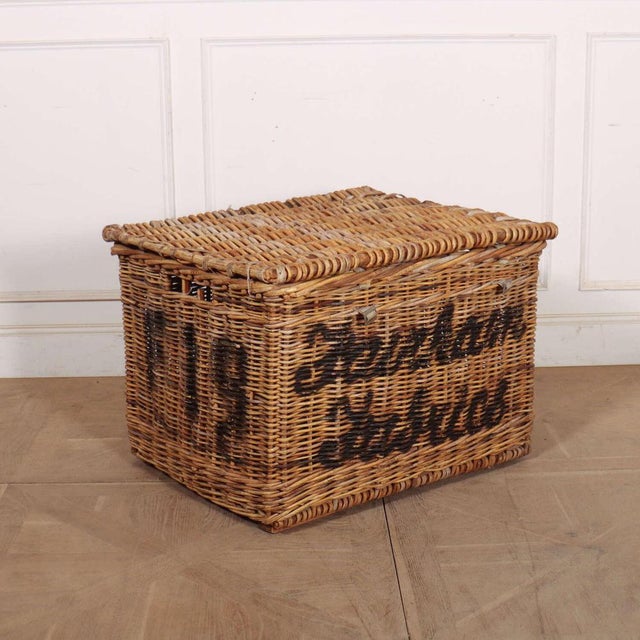 English Wicker Log Basket, 1890s For Sale - Image 3 of 8