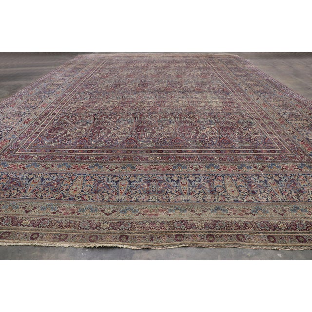 Textile Late 19th Century Persian Lavar Kerman Rug, 14'00 X 20'02 For Sale - Image 7 of 9