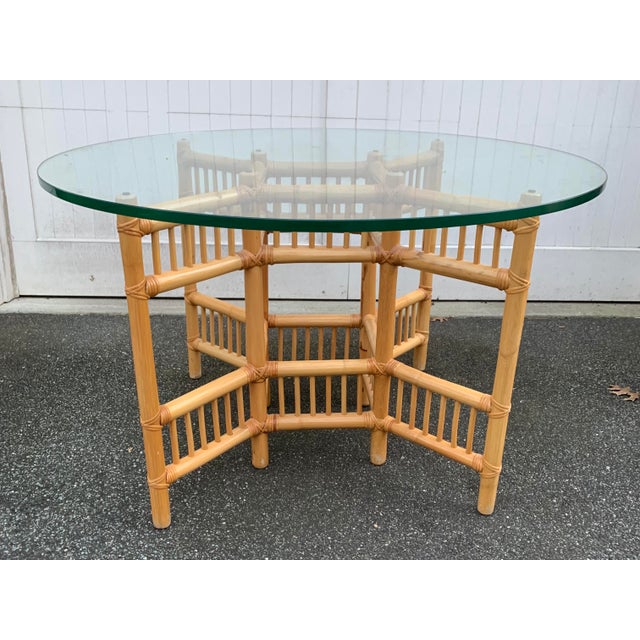 Willow And Reed Bamboo And Glass Round Dining Table Chairish